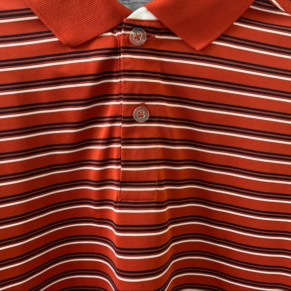 Callaway Orange Striped Golf Tee Polo Shirt Men’s Large - Picture 5 of 15